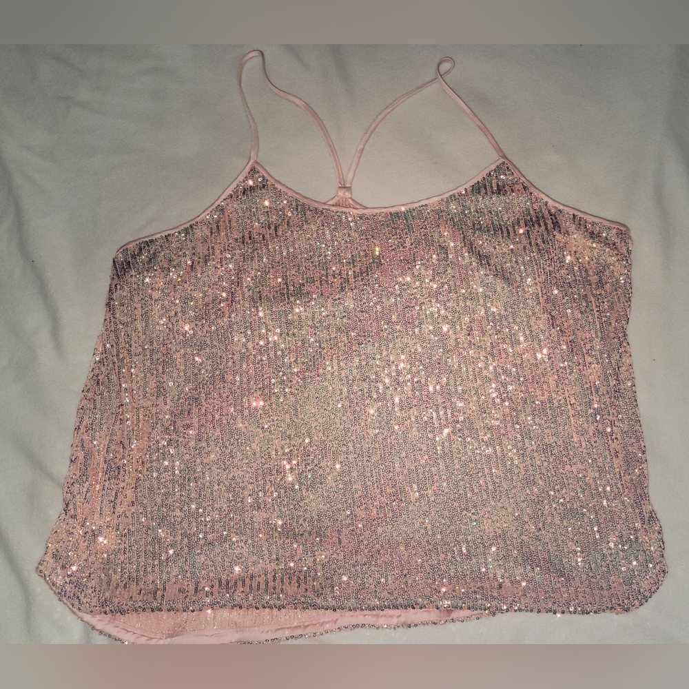 Pink Sequins Top
